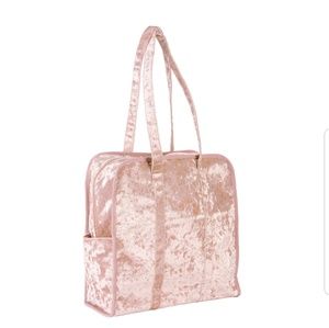 Pink Crushed Velvet Bag